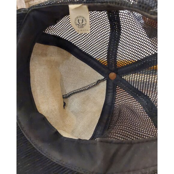 Vintage NASCAR Black Trucker Hat Corduroy Embroidered "Racing At Its Best" - Picture 7 of 7